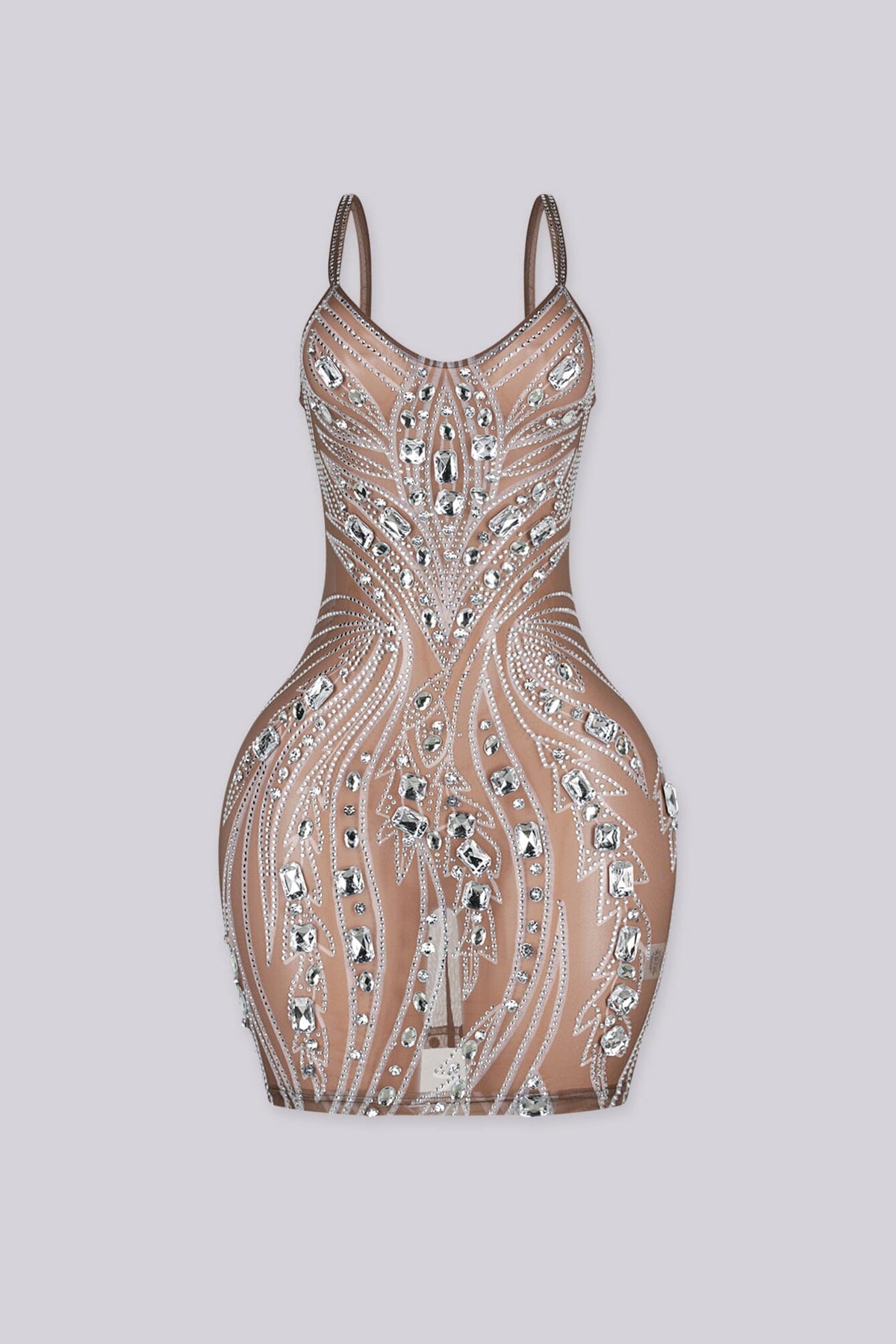 Crystaline Rhinestone Embellished Mini Dress