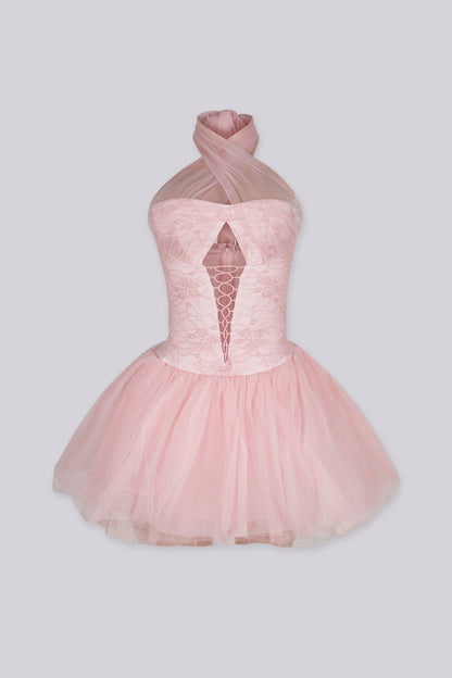Ballerina Lace Corset Tulle Mini Dress