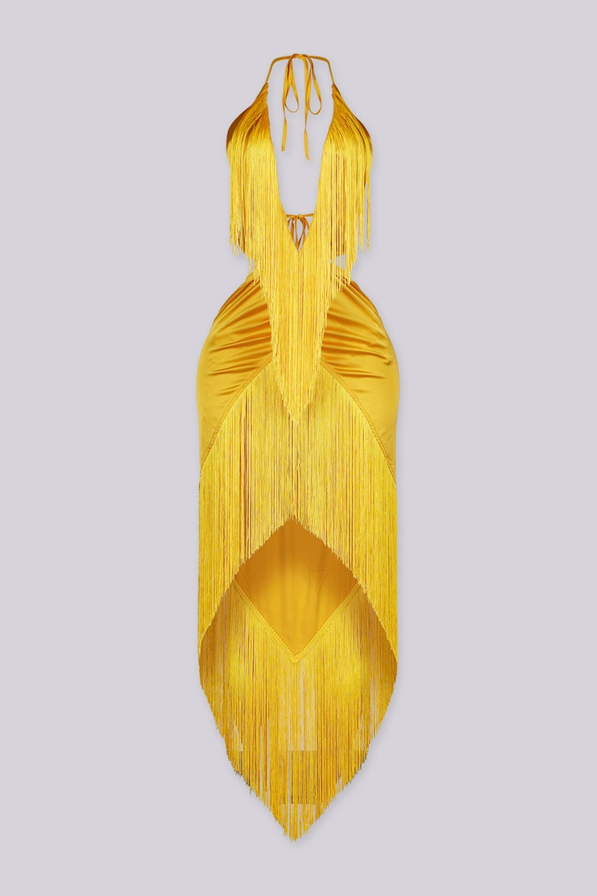 Sundance Fringe Halter Maxi Dress