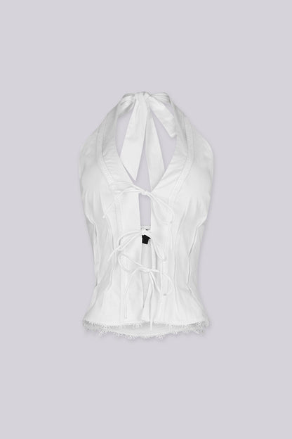 Breanna Lace Up Halter Top