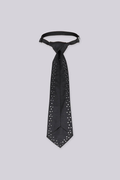 Old Money Pearl Embellished Necktie