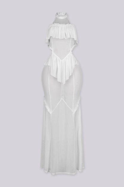 Ibizanh Cut Out Halter Maxi Dress