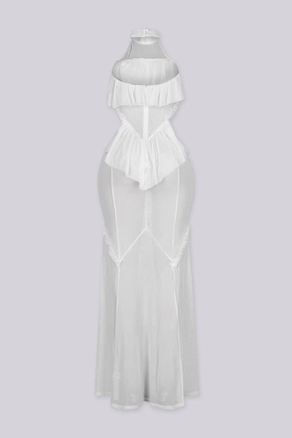 Ibizanh Cut Out Halter Maxi Dress