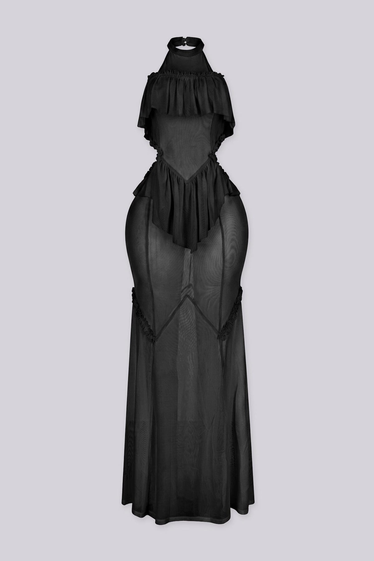 Ibizanh Cut Out Halter Maxi Dress