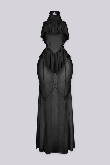 Ibizanh Cut Out Halter Maxi Dress