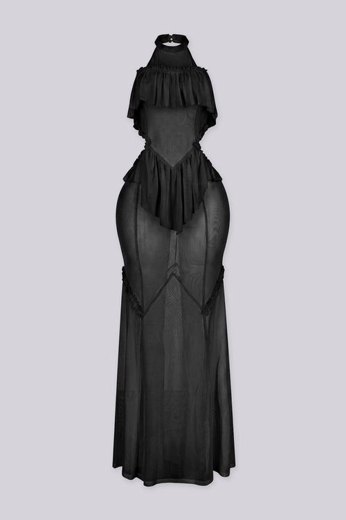 Ibizanh Cut Out Halter Maxi Dress