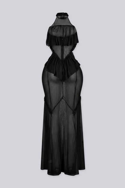 Ibizanh Cut Out Halter Maxi Dress
