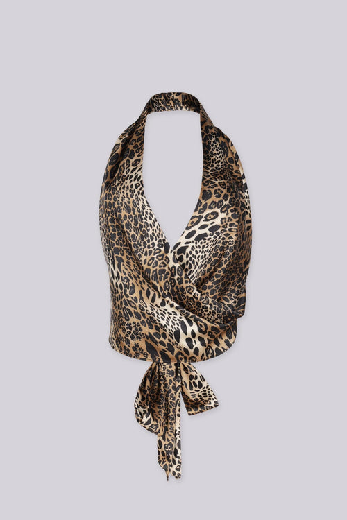 Wild Nairobi Satin Cowl Neck Top