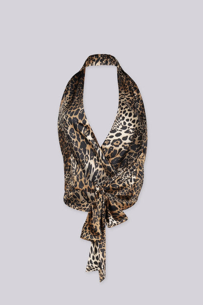Wild Nairobi Satin Cowl Neck Top
