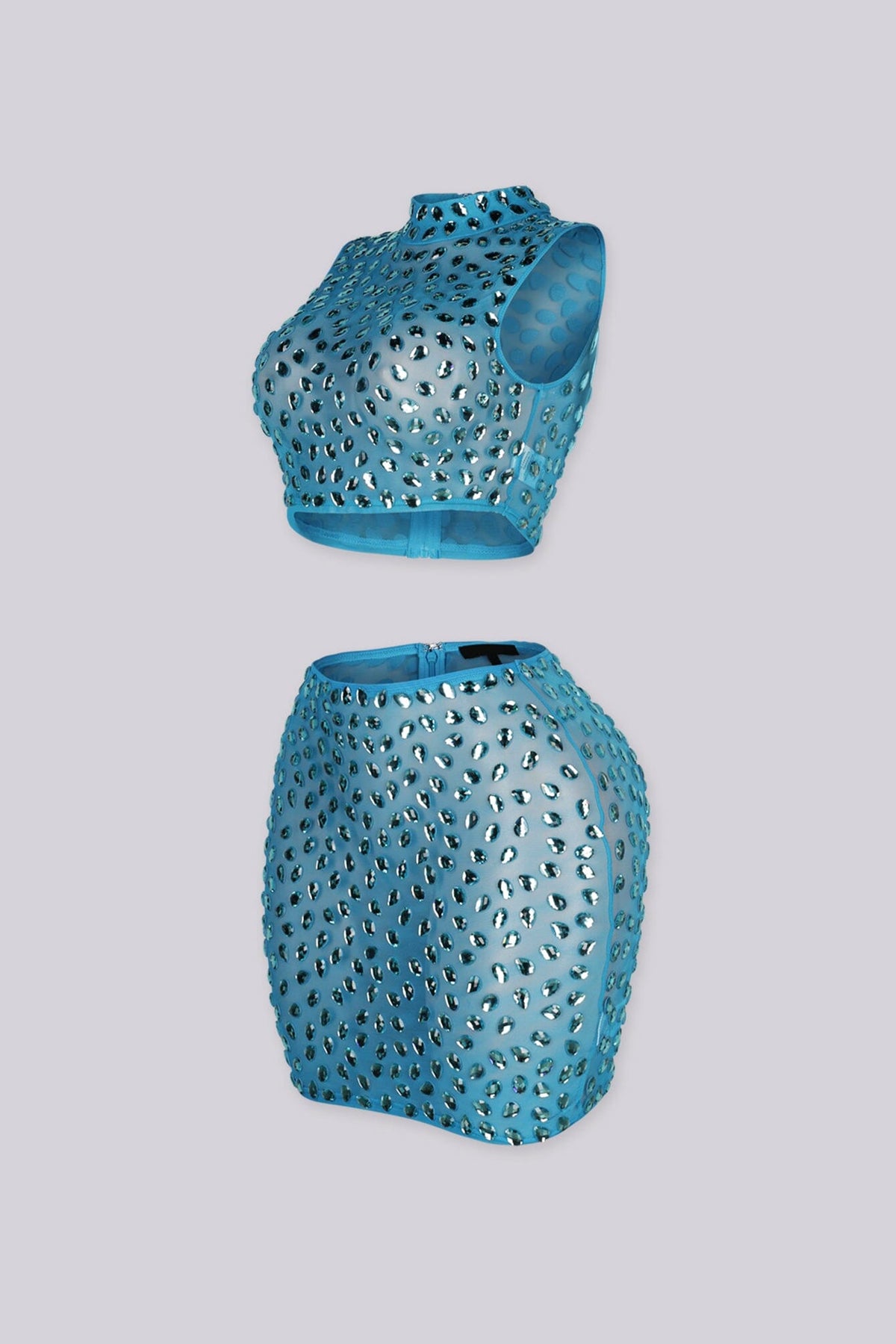 Bling Bang Rhinestone Top & Skirt SET
