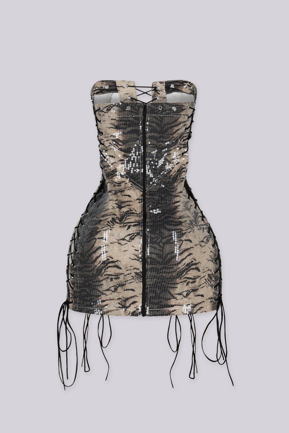 Wild Cat Lace Up Mini Dress