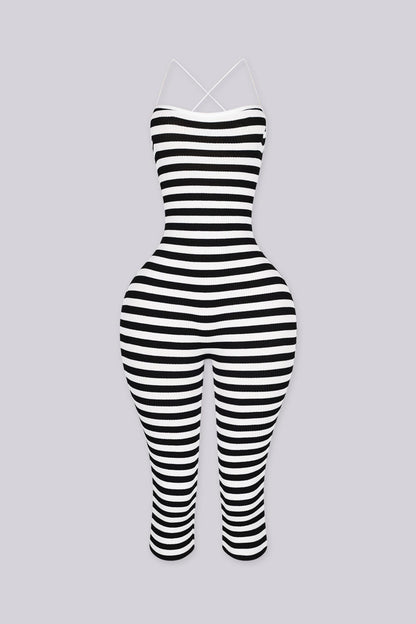 Peppermint Rush Capri Jumpsuit