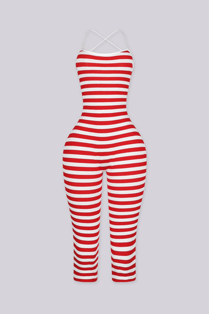 Peppermint Rush Capri Jumpsuit