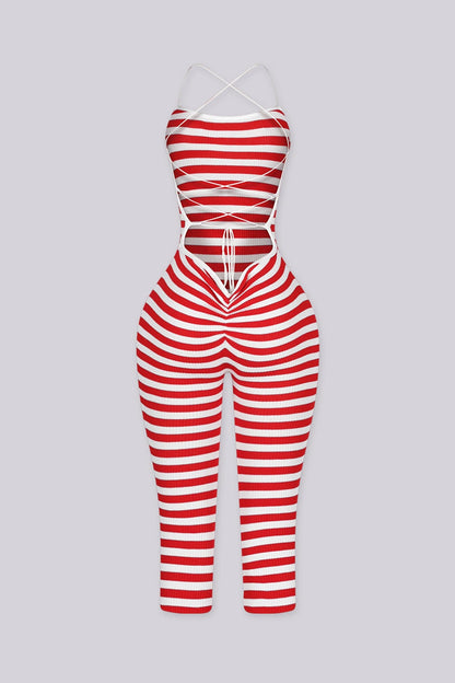 Peppermint Rush Capri Jumpsuit