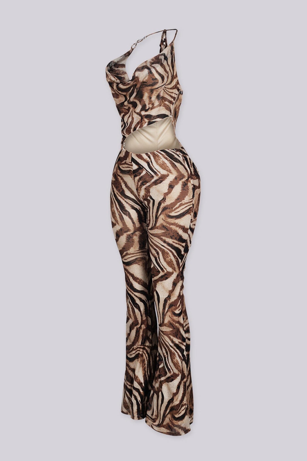 Marbled Reverie Cowl Neck Jumpsuit