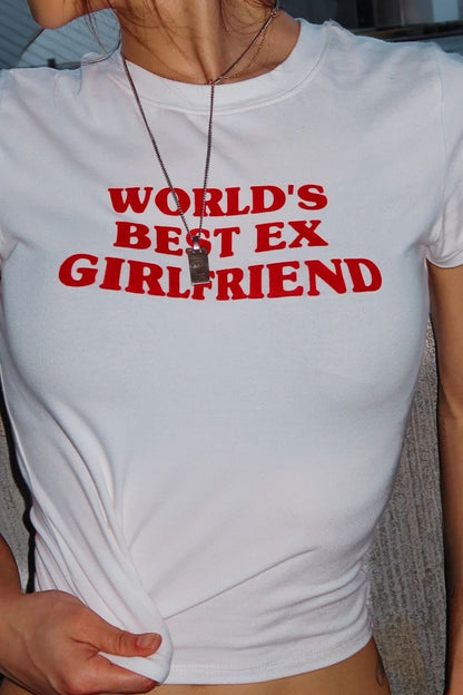 World's Best Ex Girlfriend Graphic Crop Tee