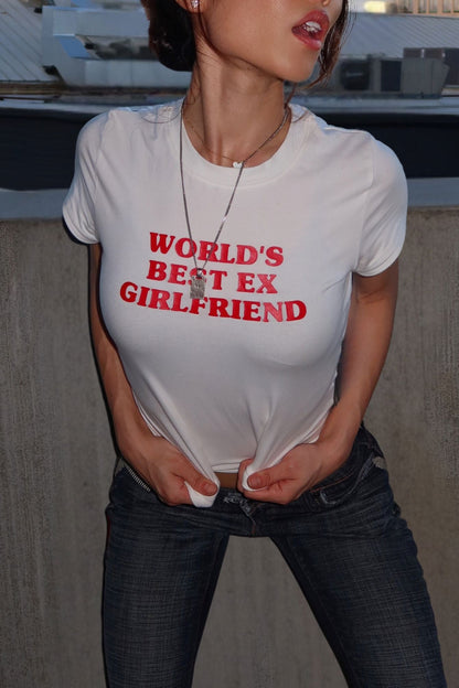 World's Best Ex Girlfriend Graphic Crop Tee