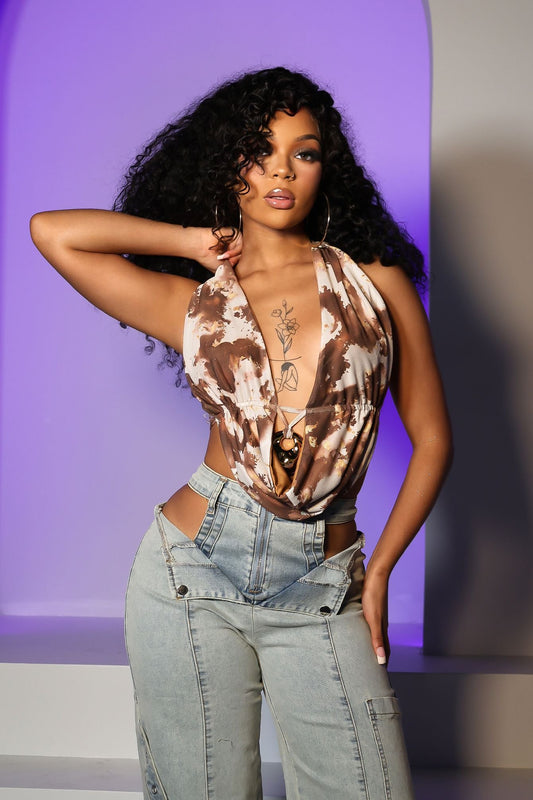 Janice Halter Top with Gold Ring